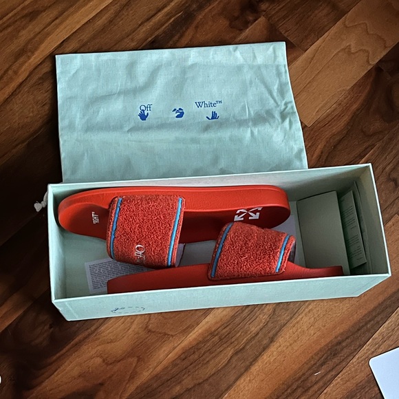 Off-White Towel Embroidery slide sandals, NEW size 40 - Picture 8 of 13